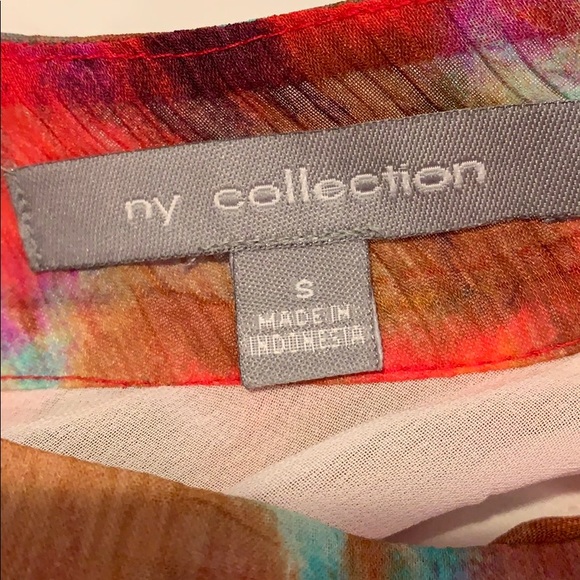 NY Collection Multi Tiered Sun Blouse - Picture 5 of 7
